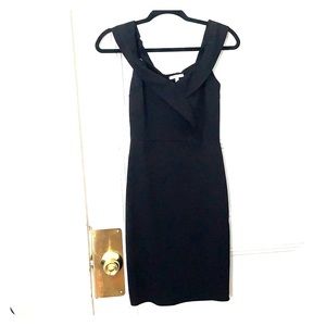 Medium length black dress